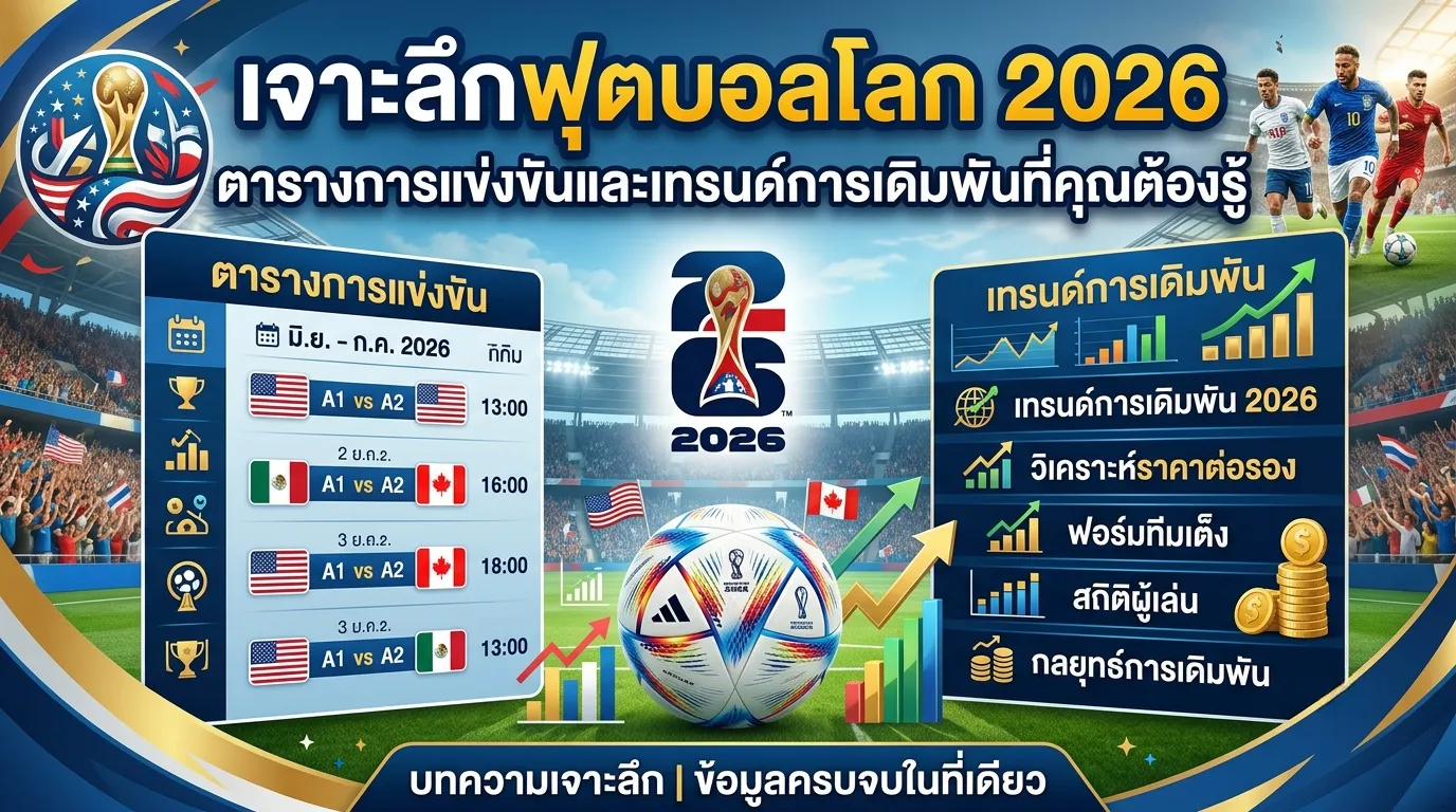 เจาะลึกฟุตบอลโลก 2026: ตารางการแข่งขันและเทรนด์การเดิมพันที่คุณต้องรู้